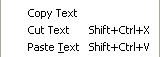 Edit Menu Text Commands